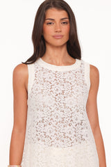 Sammy Embroidered Set - Cream Lace