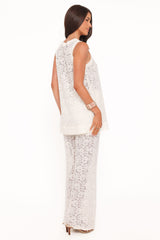 Sammy Embroidered Set - Cream Lace