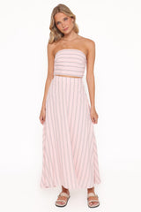 Serafina Two Piece Set - Pink/Blue Stripe