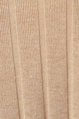 Silvie Short Sleeve Knitted Set - Beige