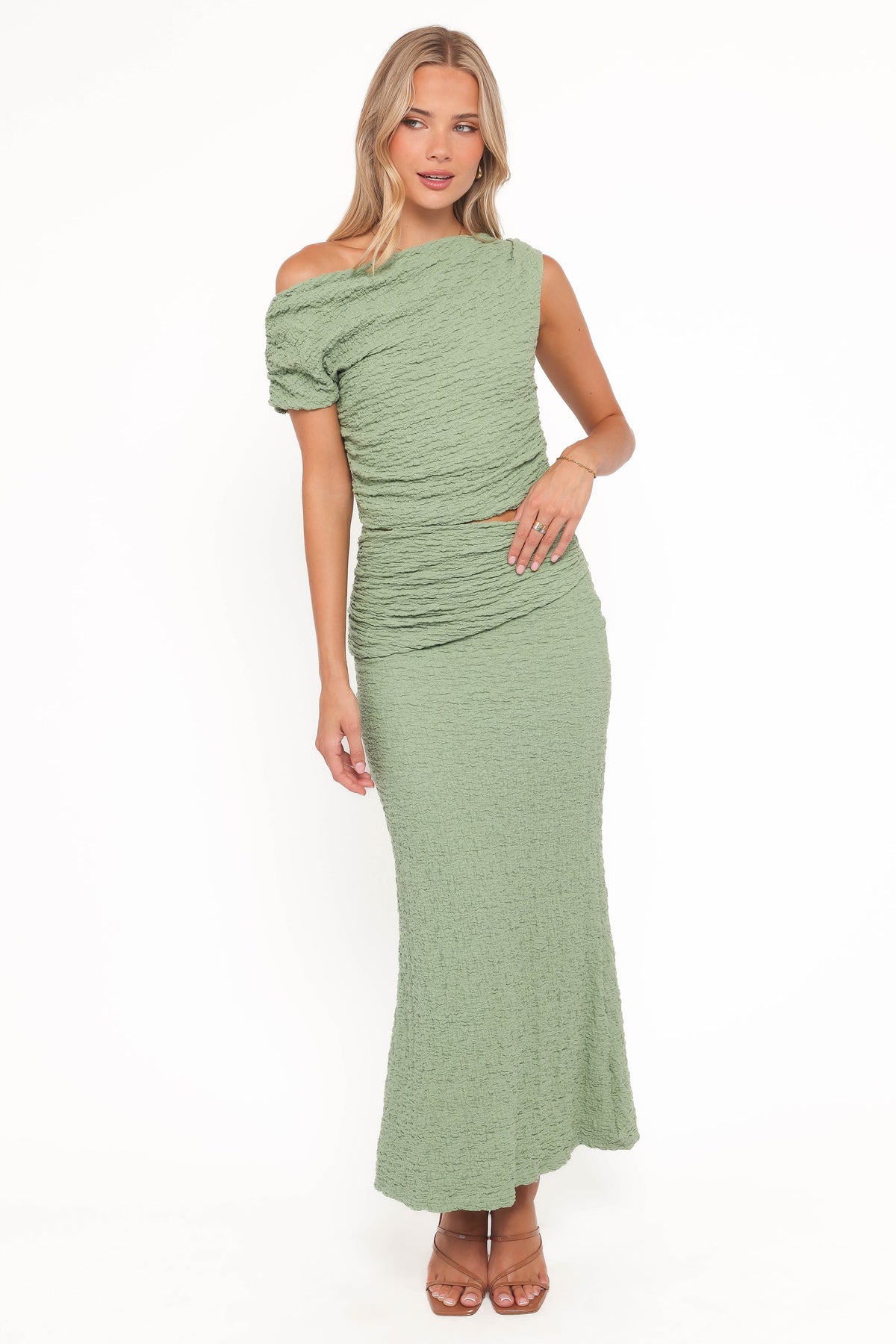 Vesper Maxi Skirt Set - Sage
