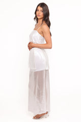 Vienne Sequin Skirt Set - White Sequin