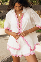 Wilson Short Set - White Pink