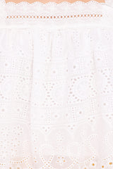 Aideen Eyelet Top - White