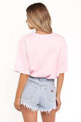 Alanna Cowgirl Club Graphic Tee - Pink
