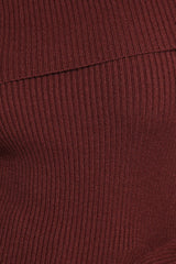 Aleena Knit Top - Chocolate Brown