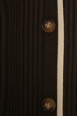 Alondra Cardigan Knit Top - Olive