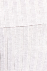 Anderson Wide Rib Off Shoulder Top - Pastel Grey