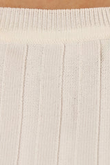 Aneesa Wide Rib Knit Top - White