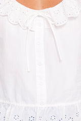 Anouk Button Through Top - White