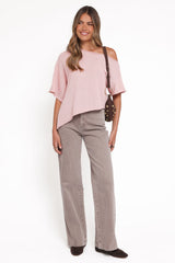 Ardena Boucle Knit Top - Pink
