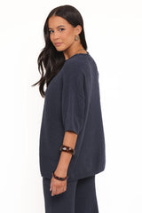 Ashby Knit Top - Navy