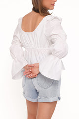 Bairbre Peasant Top - White