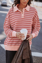 Beau Long Sleeve Jersey Top - Pink Stripe