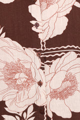 Bernadine Short Sleeve Shirt - Brown Floral