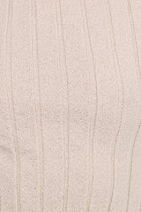 Brodie Wide Rib Knit Top - Beige