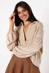 Cadence Long Sleeve Top - Cream