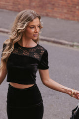 Caitlin Top - Black Velvet
