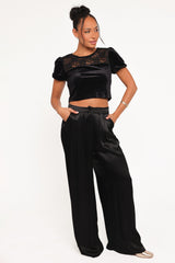 Caitlin Top - Black Velvet