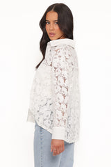 Carol Lace Shirt - White
