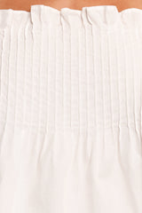 Carson Pleated Top - White