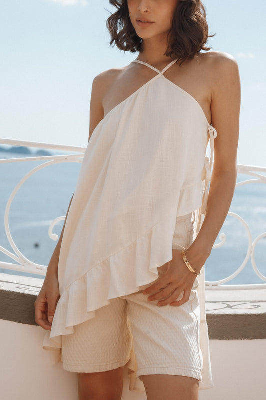 Cascade Asymmetric Top - Cream