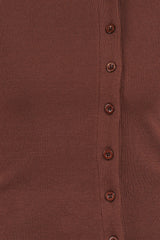 Cass Long Sleeve Top - Chocolate Brown
