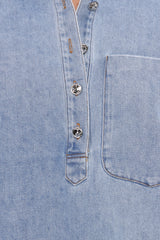 Celestia Denim Top - Light Wash