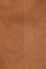 Charles Faux Sueded Top - Camel