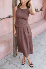 Chiaro Shell Top - Brown