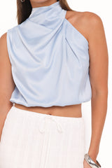 Cinzia One Shoulder Top - Blue