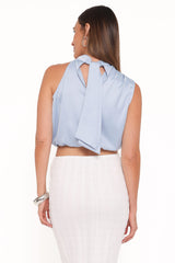 Cinzia One Shoulder Top - Blue