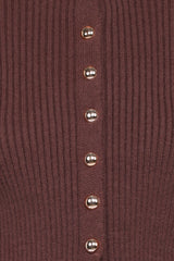 Circe Cardigan Top - Chocolate