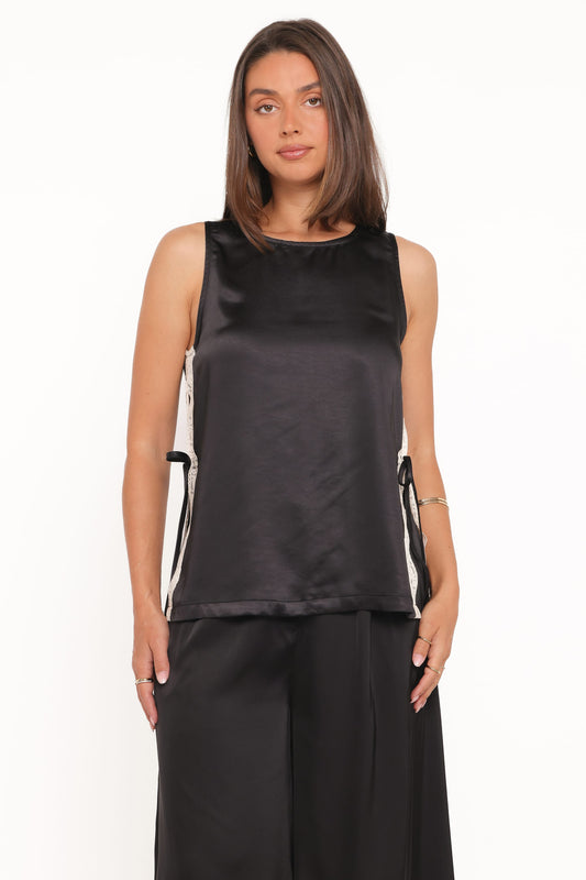 Coleman Side Slit Top - Black