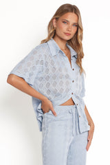 Cora Knit Shirt - Blue