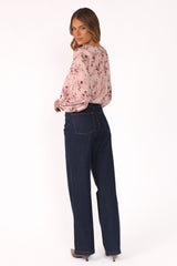Dallas Long Sleeve Top - Pink Rose