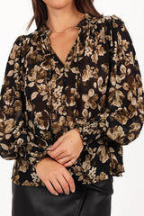 Daphne Top - Midnight Taupe