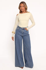 Darma Long Sleeve Top - Pale Yellow