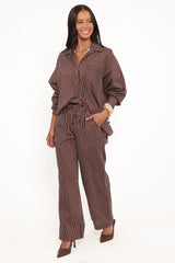 Darya Shirt - Chocolate Stripe