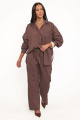 Darya Shirt - Chocolate Stripe