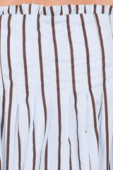 Dulce Top - Blue/Brown Stripe