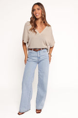 Eldora Knitted Top - Oatmeal