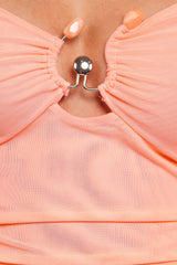 Emilio Off Shoulder Top - Peach