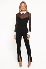 Ethan Tuxedo Bodysuit - Black