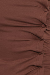 Ethel Asymmetrical Knit Top - Chocolate