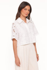 Fidelma Cropped Shirt - White