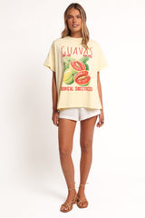 Guavas Graphic Tee - Pale Yellow