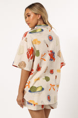 Hampton Top - Cream Multi