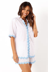 Harry Shirt - White Blue
