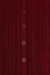 Hatte Cardigan Top - Dark Cherry